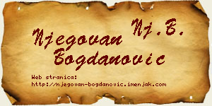 Njegovan Bogdanović vizit kartica